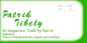 patrik tibely business card